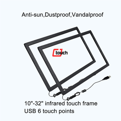 防眩32インチIrのタッチ画面のパネルVandalproof 3mmの和らげられたガラス